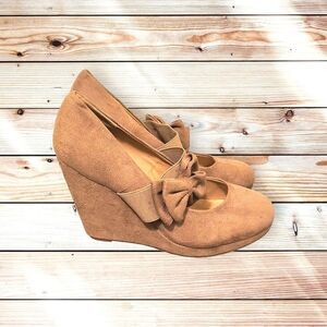 Forever Wedge Heel w Side Bow